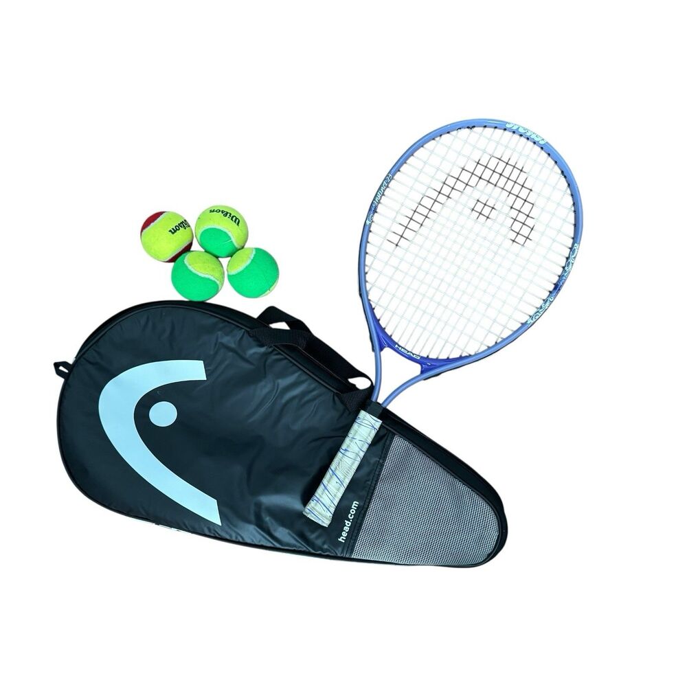 Head Ti Conquest Tennis Racquet 3 6/8 Grip Case And 4 Tennis Balls